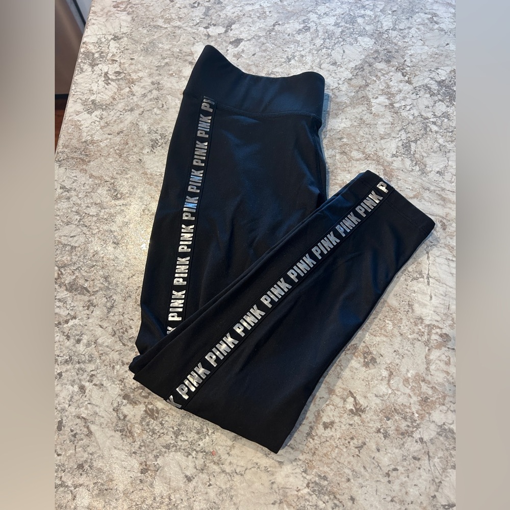 VS PINK Cozy Leggings Large Black NWOT